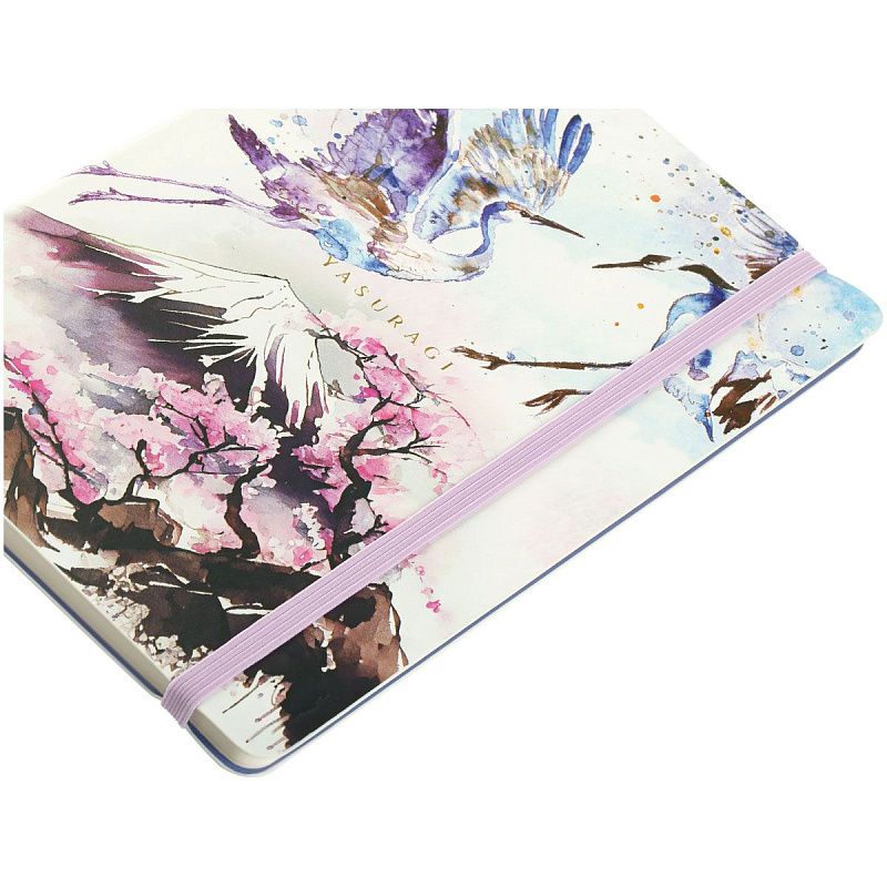 Записная книжка А5 80л. ЛАЙТ, кожзам, Greenwich Line "Sakura. Shadoof", с резинкой, тиснение фольгой, блок в линию