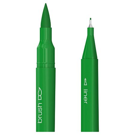 Двусторонние фломастеры для скетчинга "Brush&Fineliner", 12цв, кисть+линер, смываемые, РЕТ бокс, европодвес
