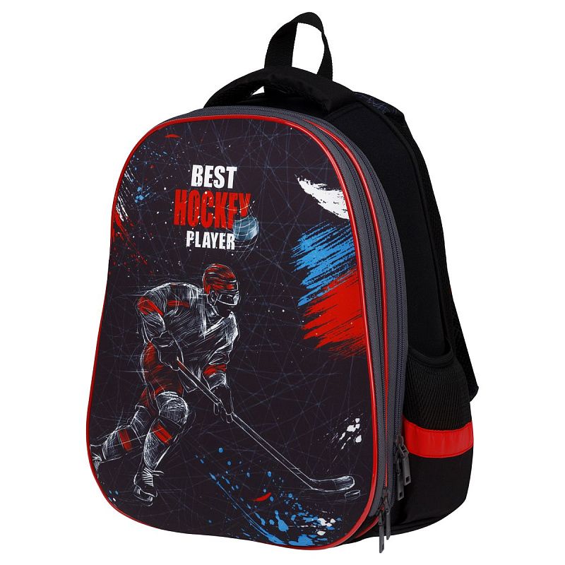 Ранец ArtSpace School Friend "Hockey" 39*30*18см, 2 отделения, 2 кармана, анатомическая спинка 