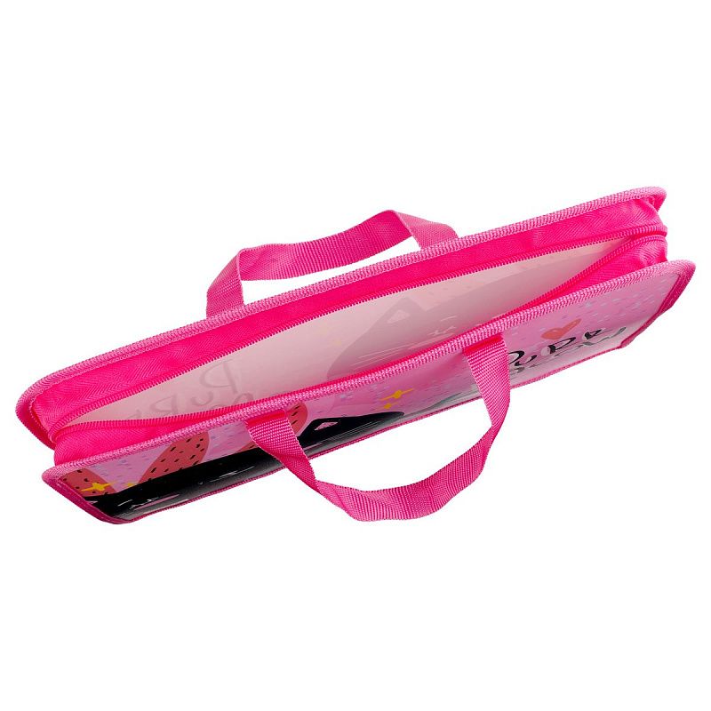 Папка с ручками А4 ArtSpace "Purr Meow", пластик, на молнии, 40мм 