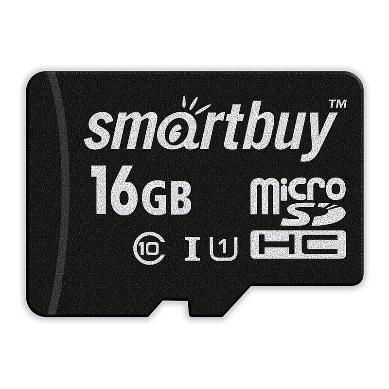 Карта памяти SmartBuy MicroSDHC 16GB UHS-1, Class 10, скорость чтения 30Мб/сек