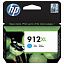 Картридж струйный HP (3YL81A) для HP OfficeJet Pro 8023, №912XL голубой, ресурс 825 страниц, оригинальный