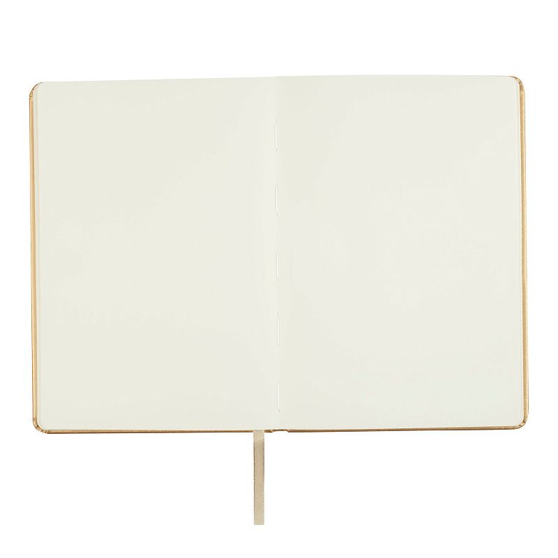 Скетчбук 80л., А5 Гамма "Студия", золото, твердая обложка, на резинке, слоновая кость, 140г/м2