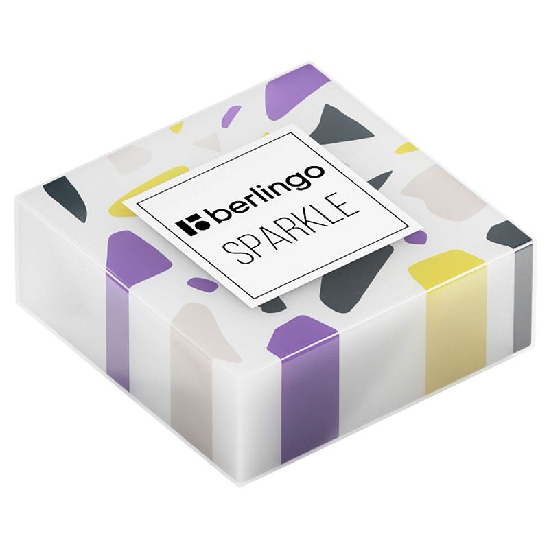 Ластик Berlingo "Sparkle", прямоугольный, цвета ассорти, 34*34*12мм 