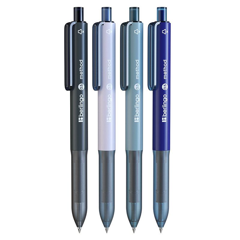 Ручка-роллер автоматическая Berlingo "Method" синяя, 0,5мм