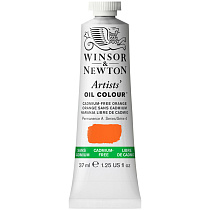 Краска масляная профессиональная Winsor&Newton "Artists Oil", 37мл, беcкадмиевый оранжевый