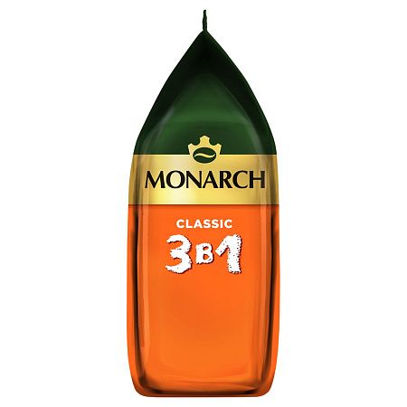 Кофе растворимый Monarch "Classic", 3в1, порошкообразный, порционный, 50 пакетиков*13,5г, пакет