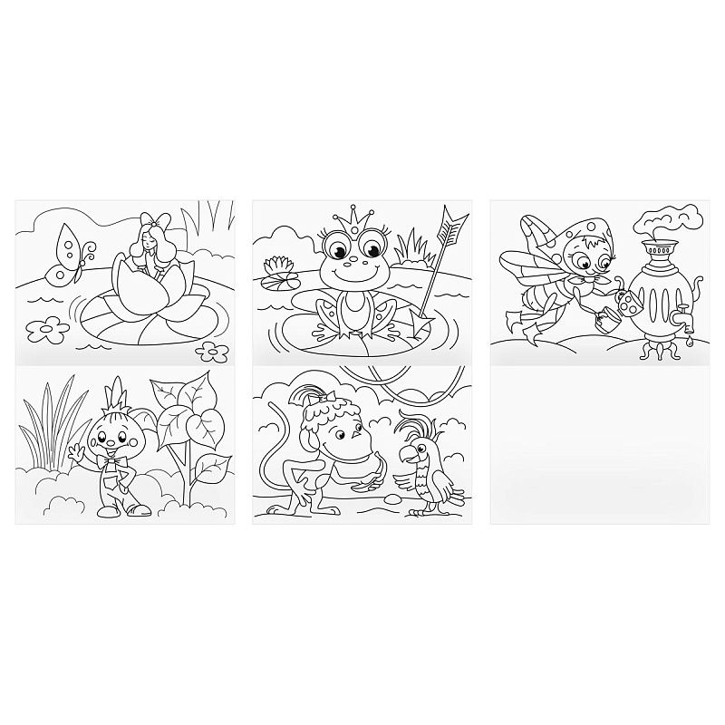 Раскраска А4,  8 стр., ТРИ СОВЫ "Сказочная раскраска"