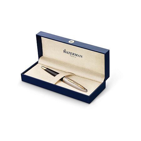 Ручка шариковая Waterman "Carene Black Deluxe GT", синяя, 1,0мм, подарочная упаковка 