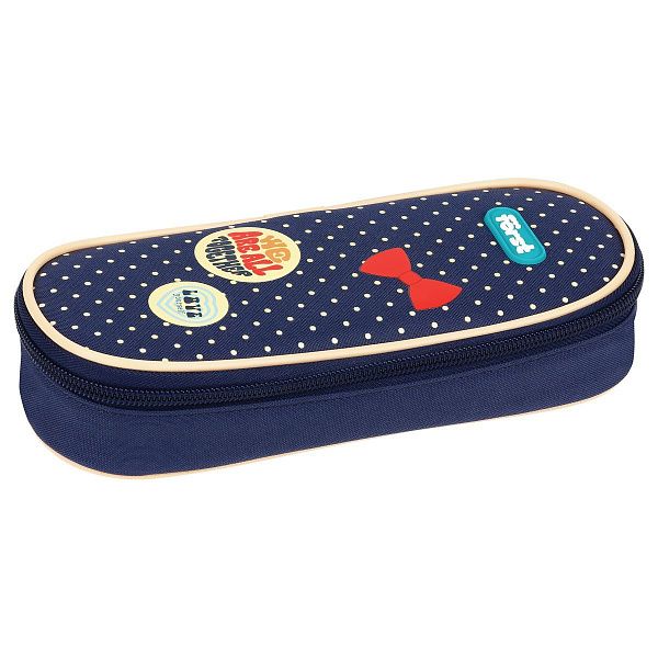 УЦЕНКА - Пенал корпусный 1 отделение, 220*90*45 Först "Горошек", полиэстер (осн 352062)