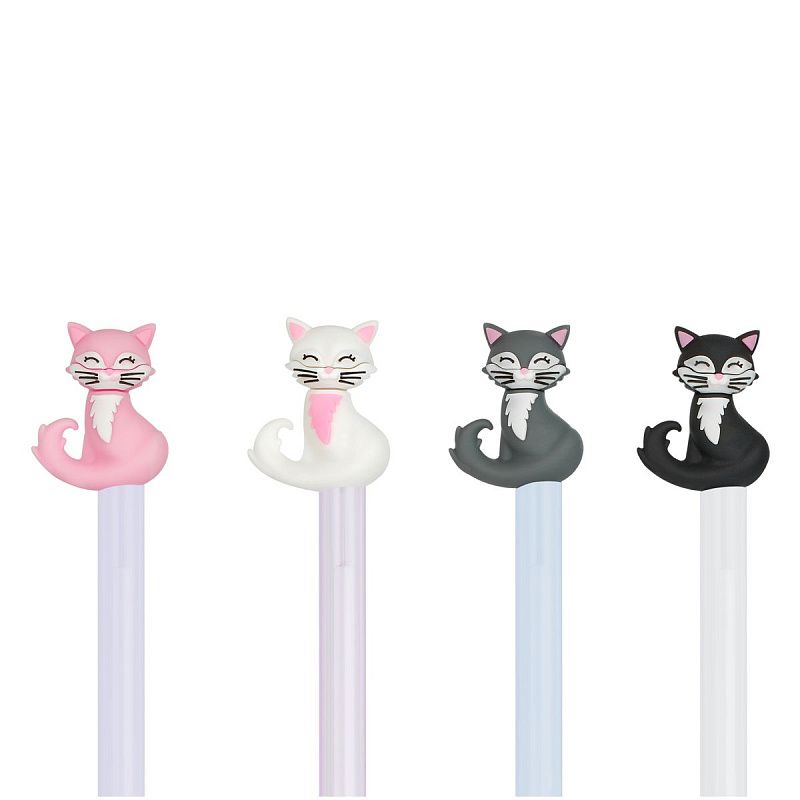 Ручка шариковая MESHU "Purr" синяя, 0,7мм, корпус ассорти 