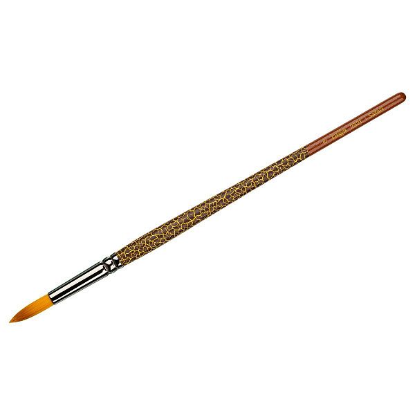 Кисть художественная синтетика Гамма "Safari", круглая №8, средняя ручка