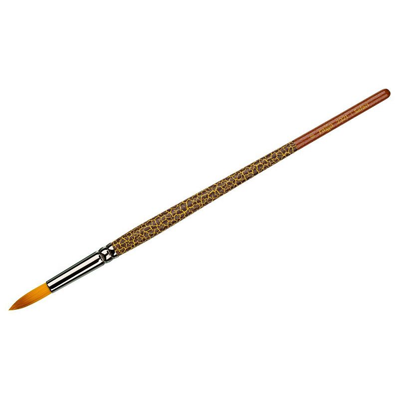 Кисть художественная синтетика Гамма "Safari", круглая №8, средняя ручка