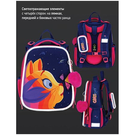 Ранец Berlingo Expert "Surprised cat" 37*28*16см, 2 отделения, 2 кармана, анатомическая спинка 