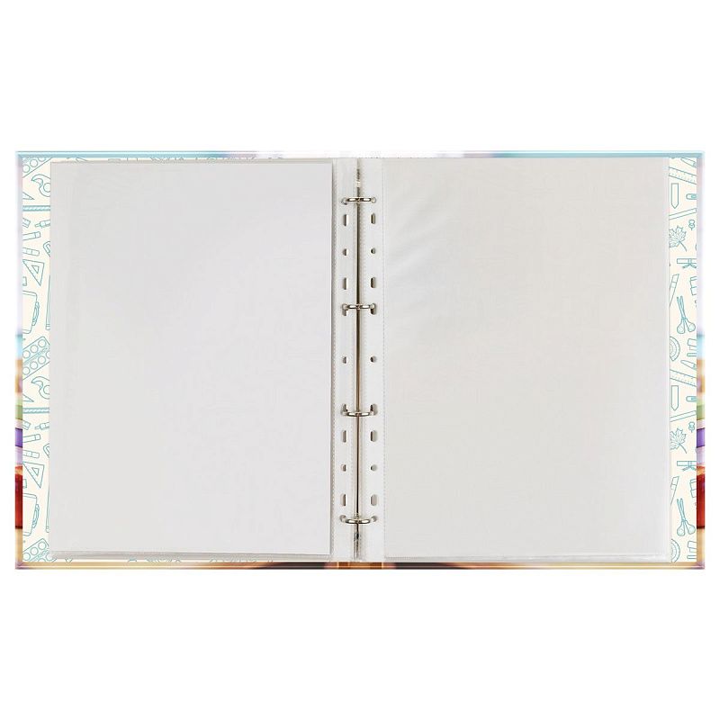 Папка-портфолио 7БЦ А4 BG, на 4 кольцах, универсальное "Школа", 20 файлов 