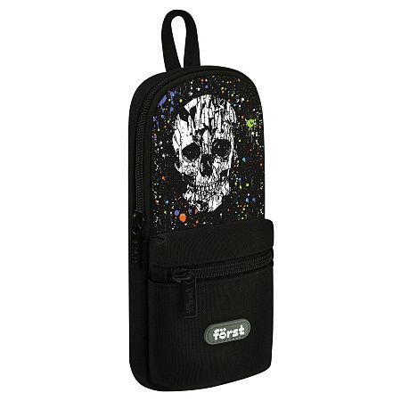 Пенал мягкий 1 отделение, 1 карман, 210*90*40 Först "Skull", текстиль