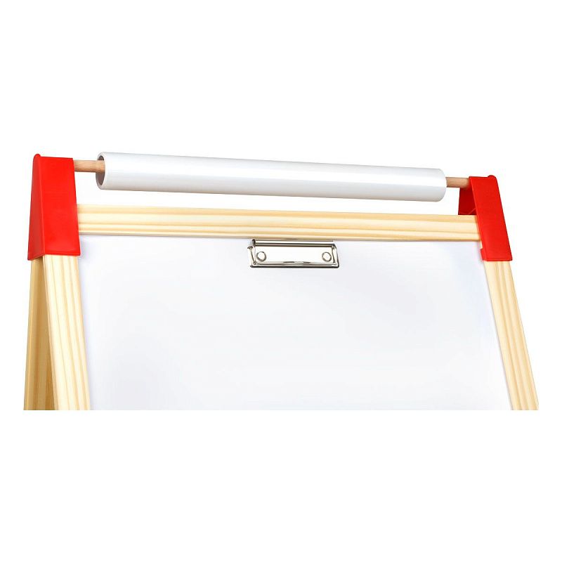 УЦЕНКА - Доска-мольберт ТРИ СОВЫ, двусторонняя, меловая/магнитно-маркерная, напольная, растущая (маркер, мелки, губка, бумажный ролл, стаканы-непр., м