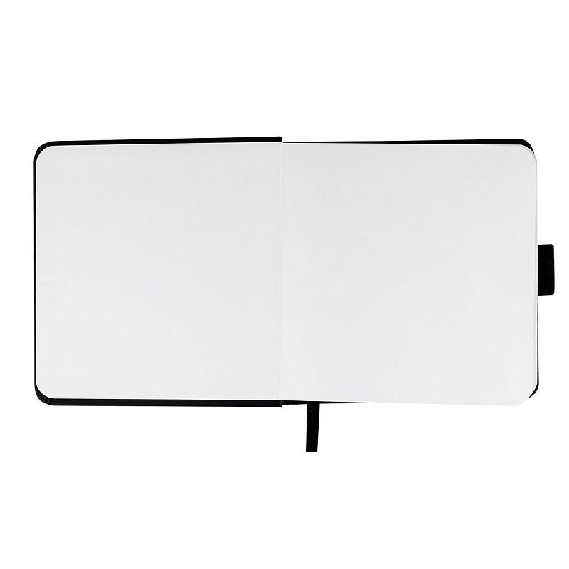 Скетчбук 100л., 120*120 Гамма "Студия", черный, твердая обложка, на резинке, белая, 110г/м2