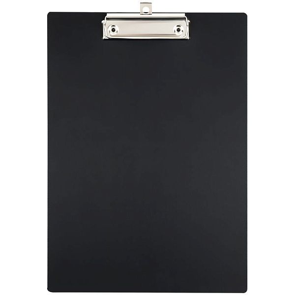 Планшет с зажимом СТАММ А4, 1000 мкм, пластик, черный