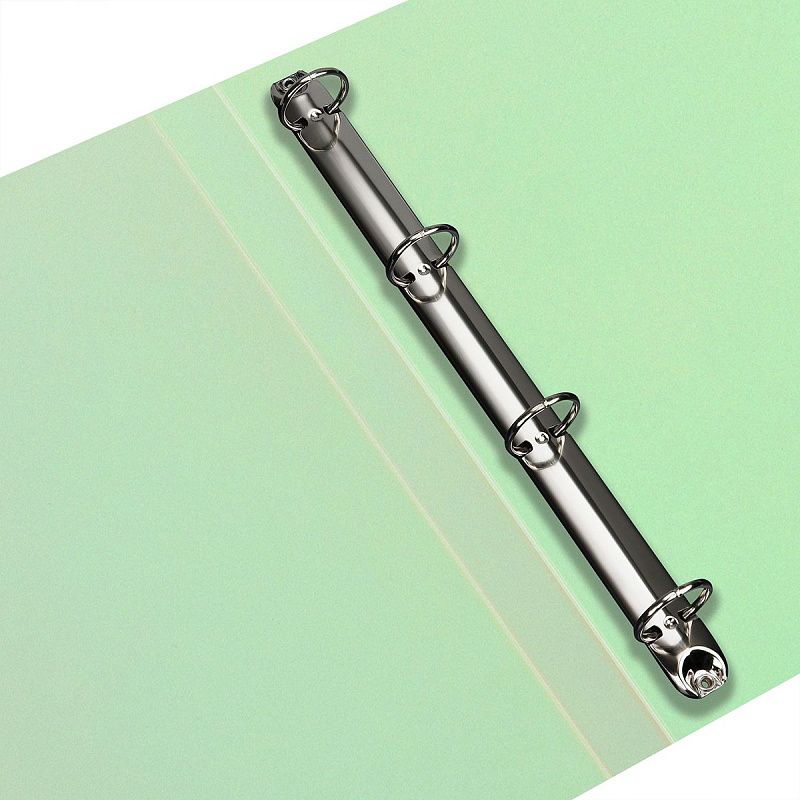 Папка на 4 кольцах СТАММ "Сияние" А4, 40мм, 700мкм, пластик, белый 