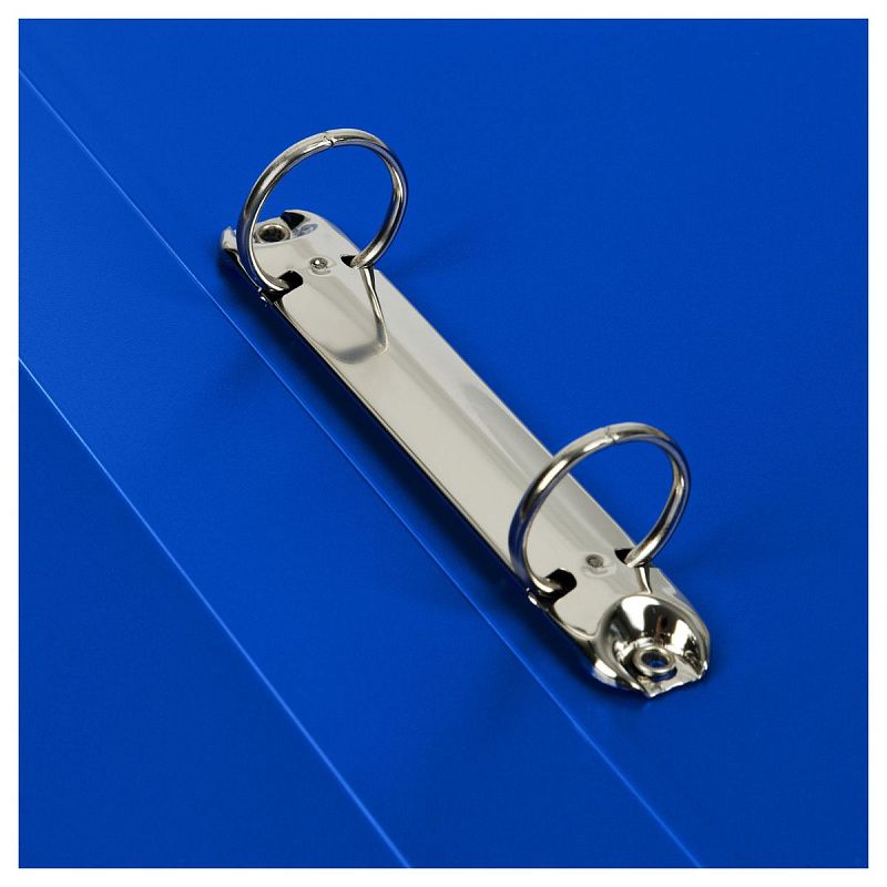 Папка на 2 кольцах СТАММ "Стандарт" А4, 40мм, 700мкм, пластик, синяя 