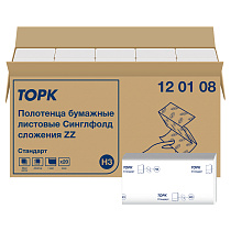 Полотенца бумажные лист. Tork "Universal"(ZZ-сл)(H3) 1-слойные, 250л/пач., 23*23см, белые