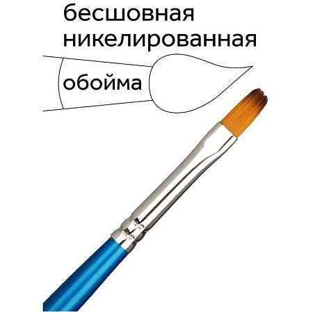 Кисть синтетика Гамма, плоскоовальная №06