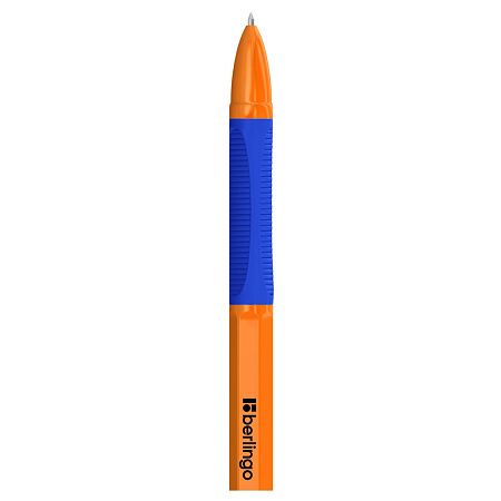 Ручка шариковая Berlingo "Tribase grip orange" синяя, 0,7мм, грип 