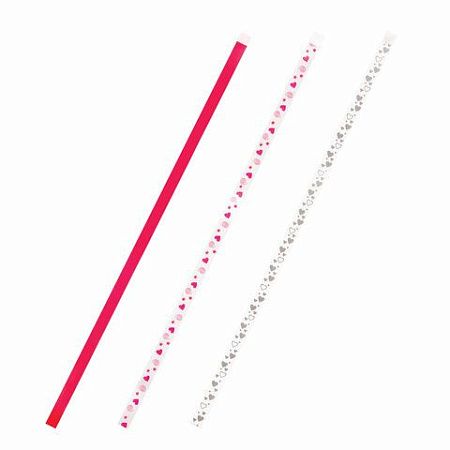 Закладки-ляссе фактурные для книг А4 (длина 38 см) "LOVE", клейкий край, 3 ленты, ПИФАГОР, 112968 