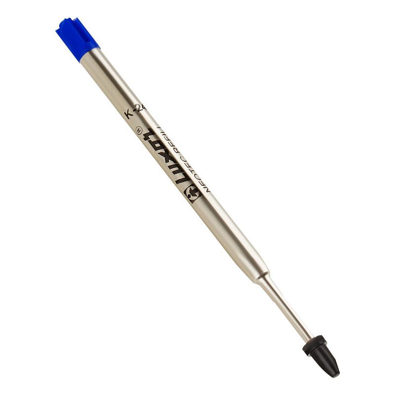 Набор стержней шариковых объемных Luxor, 5шт., синие, 99мм, 1,0мм, метал. корпус, блистер 