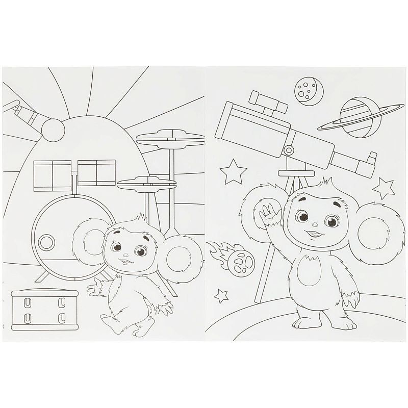 Раскраска A4, Мульти-Пульти "Чебурашка", 16стр.