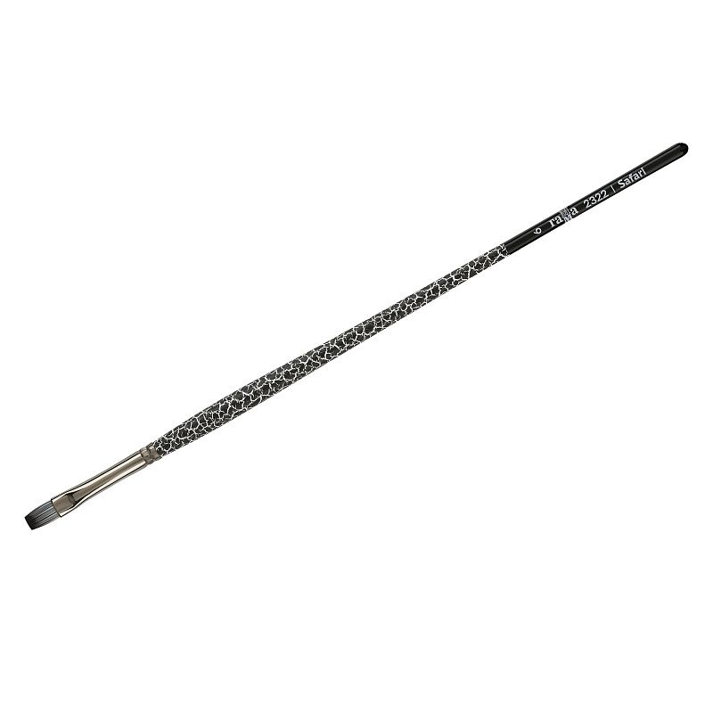 Кисть художественная синтетика Гамма "Safari", плоская №6, средняя ручка