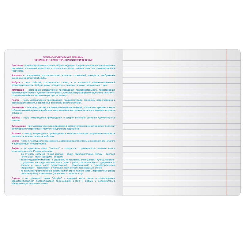 Тетрадь предметная 48л. BG "Крафт" - Литература, матовая ламинация