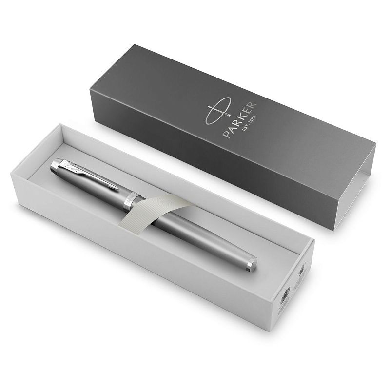 Ручка- роллер Parker "IM Rituals GREY Gradient CT" черная, 0,5мм, подарочная упаковка 
