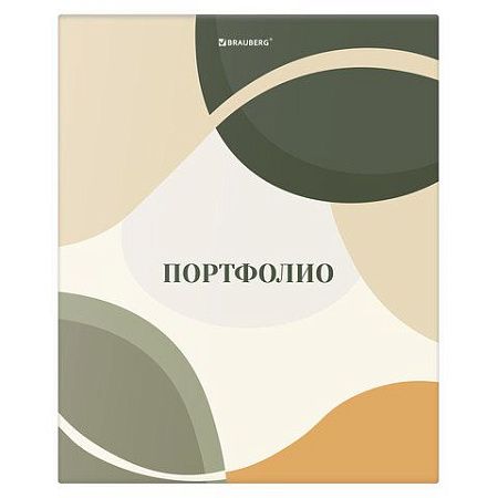 Папка-портфолио универсальная, 4 кольца, 20 файлов, 7БЦ матовая, BRAUBERG "Abstraction", 117555