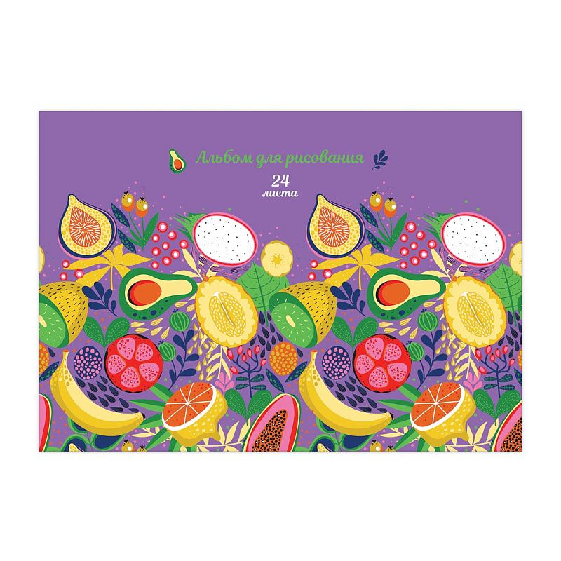 Альбом для рисования 24л., А5, на скрепке BG "Mix. Девочки"