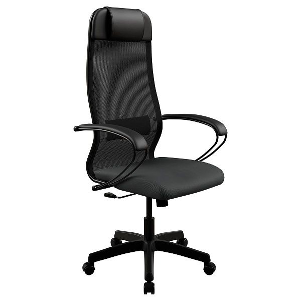 Кресло руководителя Метта ErgoLife" Set 11, сетка черная, топ-ган (130/Sit001), 13E.12.1.222