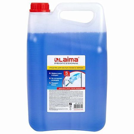 Средство для мытья стекол и зеркал 5 л, LAIMA PROFESSIONAL, 601610 