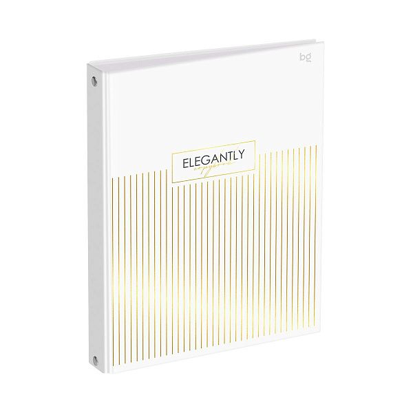 Тетрадь на кольцах А5, 120л., BG "Minimal", глянцевая ламинация, тиснение фольгой