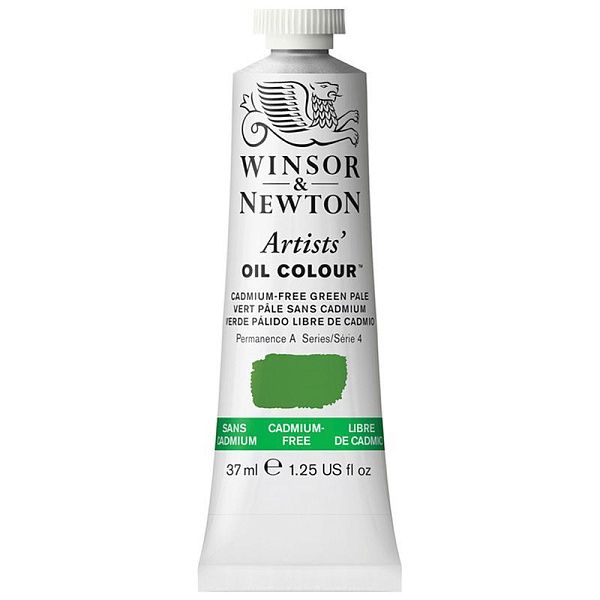 Краска масляная профессиональная Winsor&Newton "Artists Oil", 37мл, беcкадмиевый бледно-зеленый