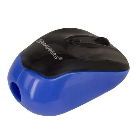 Точилка BRAUBERG "Click", с контейнером, пластиковая, корпус ассорти, 228445 
