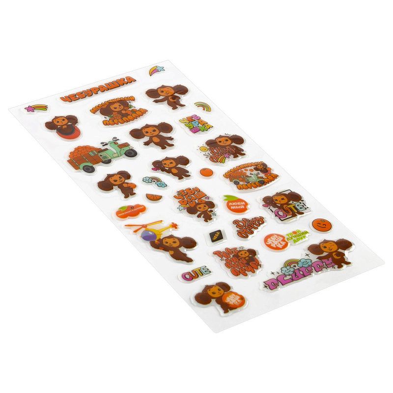 Наклейки гелевые Мульти-Пульти "Ушастик",  22*10см, пакет европодвес
