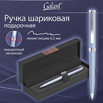 Ручка подарочная шариковая GALANT ANDO, корпус синий металл, детали оружейный металл, узел 0,7 мм, линия письма 0,5 мм, синяя, 144174