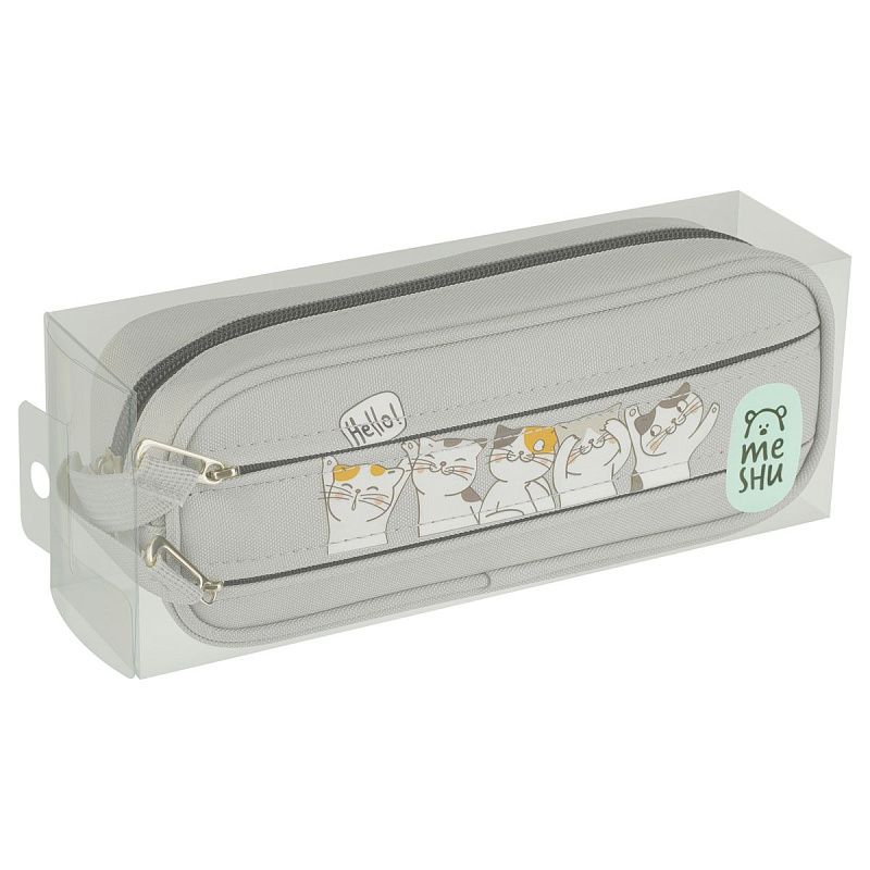 Пенал мягкий 1 отделение, 1 карман, 220*50*80 MESHU "Friends", полиэстер 