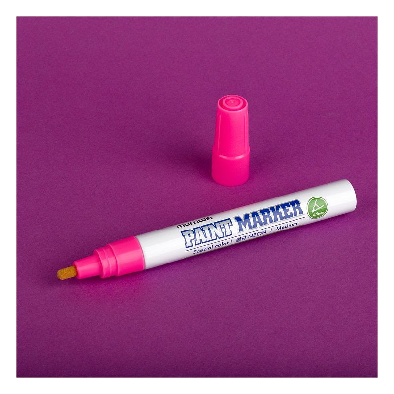 Маркер-краска Munhwa "Neon" розовая, 4мм, нитро-основа 