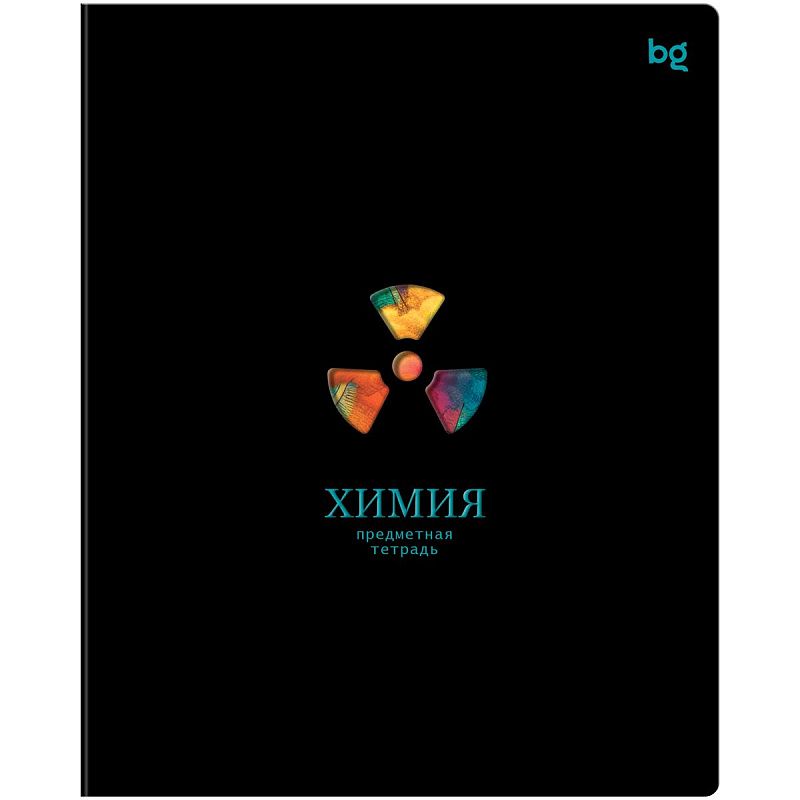 Тетрадь предметная 48л. BG "Информационное поле" - Химия, soft-touch ламинация, выб. лак