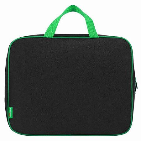 Папка на молнии с ручками BRAUBERG KIDS А4, 1 отделение, полиэстер, 80 мм, "Green ball", 272123 