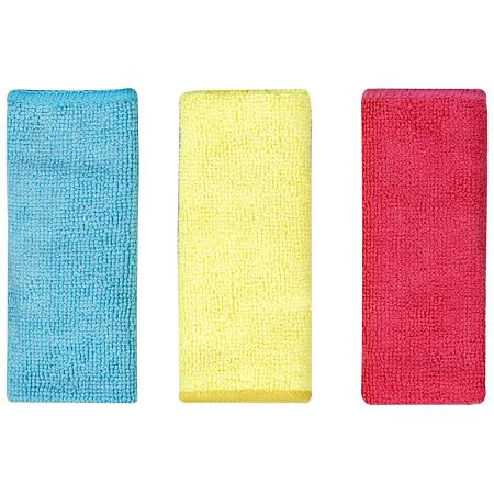 Салфетки для уборки OfficeClean "Стандарт", 3шт., микрофибра, 30*30см, европодвес