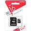 Карта памяти SmartBuy MicroSDHC 16GB UHS-1, Class 10, скорость чтения 30Мб/сек (c адаптером SD)