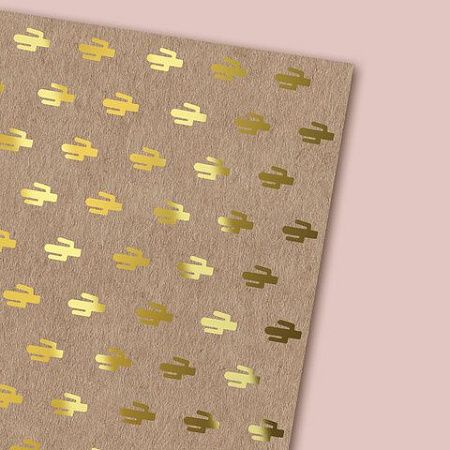 Бумага упаковочная крафт С ЭФФЕКТАМИ НАБОР 3 шт., "Trendy Kraft", 70х100 см, ЗОЛОТАЯ СКАЗКА, 591938